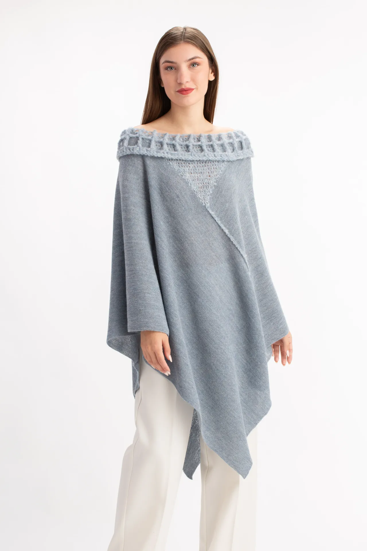 Poncho Seccionada de Baby Alpaca