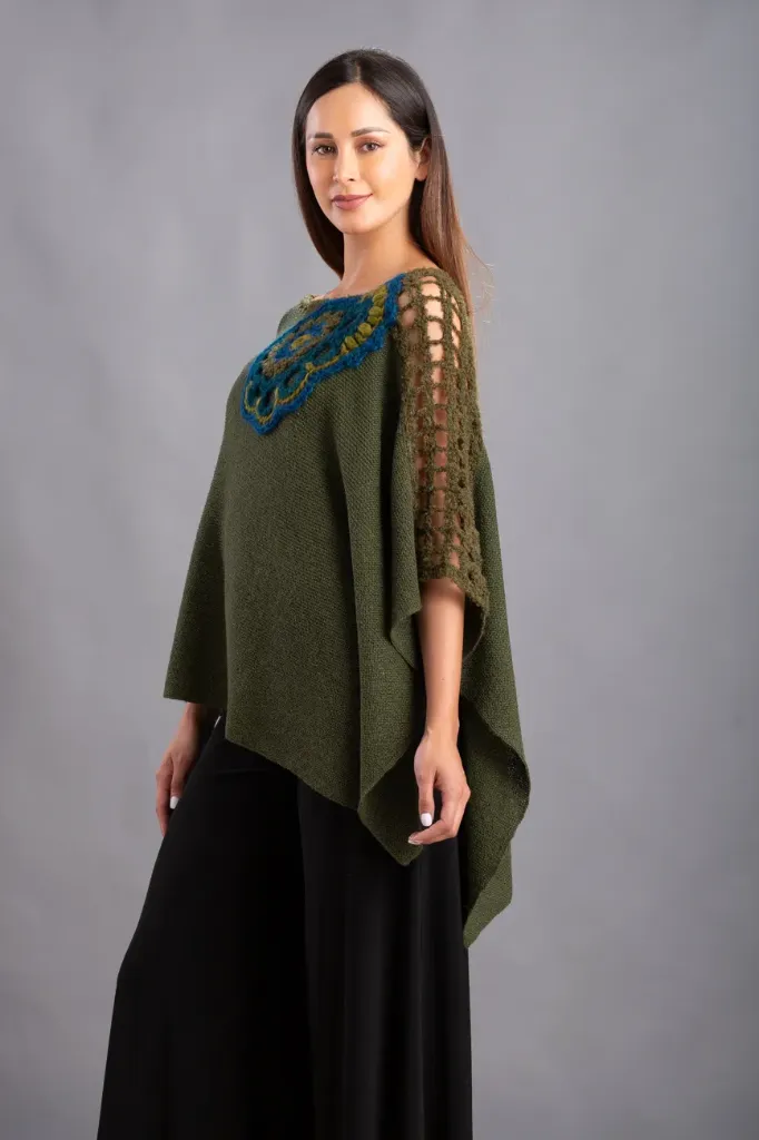 Poncho Zafiro de Baby Alpaca