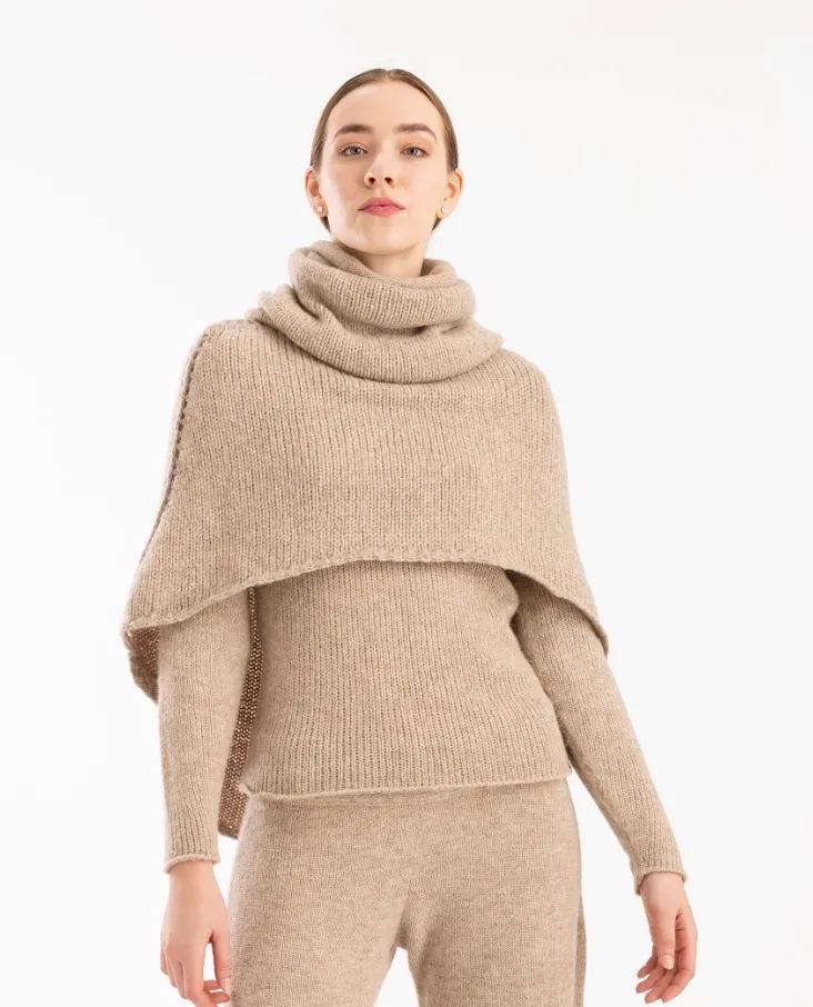 [01-113B] Matte-(Capa cuello alto parte delantera corta y trasera larga) (Blanco)